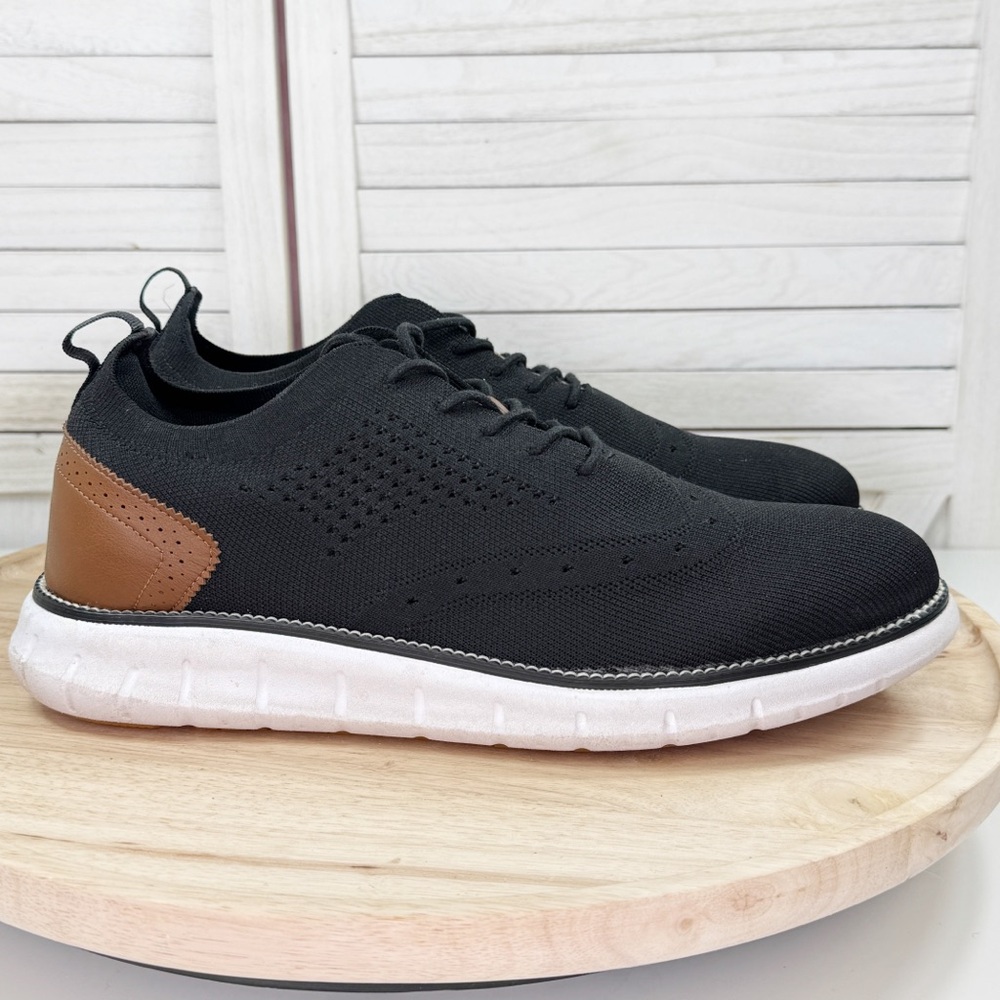 SVNKE Knit Casual Dress Oxfords Comfort Shoes Black Mens Size 13